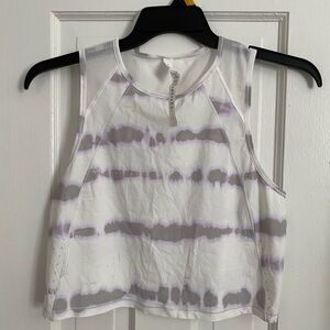 lululemon athletica White and Purple Crop Top